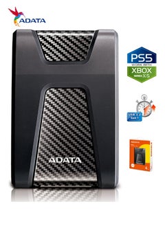 ADATA HD650 DURABLE 4TB External HDD | Anti-Shock Hard Drive | Compatible with PS5 XBOX | Black  - Image 1