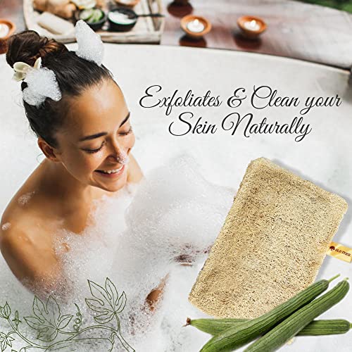 Old Tree Rectangular Body Scrubber (Pack of 4) for Men and Women - Natural Loofah Sponge for Bathing - Biodegradable and Eco-Friendly Natural Scrubber Gentle on the skin | Skin Friendly | Bathroom Accessories - Image 5