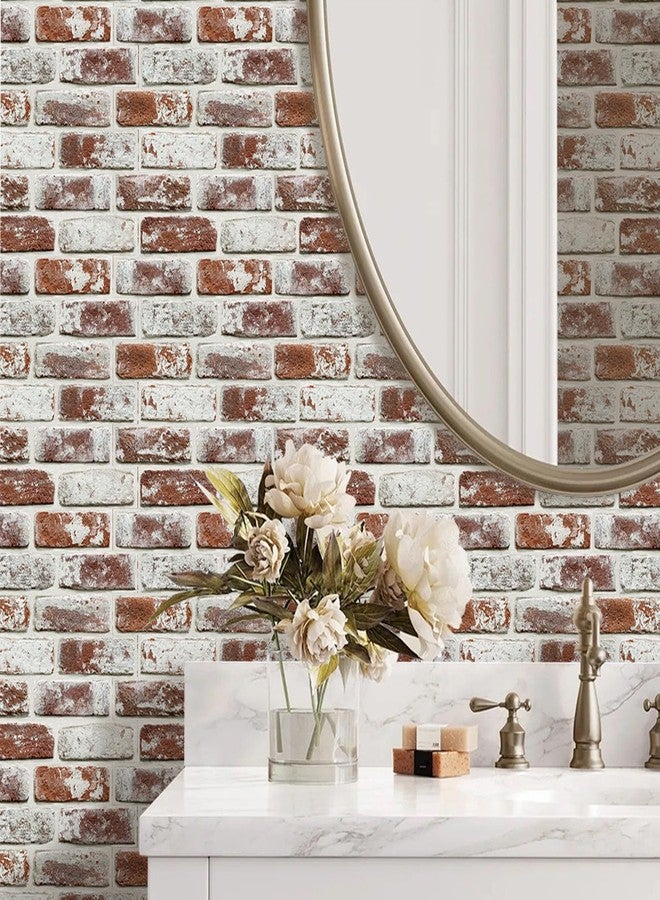 Commomy 10 Pcs 3D Brick Peel and Stick - 11.8'' x 11.8'' Small Size Ultralight PVC Red Faux Brick Wallpaper Textured Wall Paneling for Backsplash,Kitchen,Living Room,Bedroom,RV, Interior Wall Tiles - Image 3