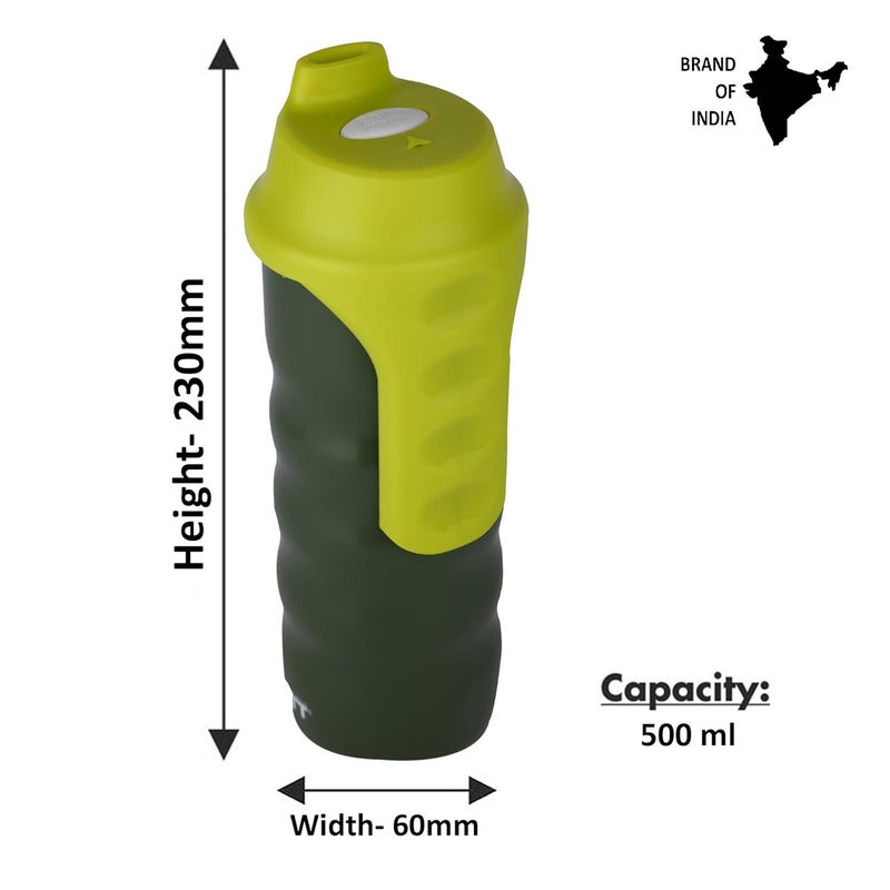 PROBOTT PROBOTT Spring Stainless Steel Water Bottle Vacuum Insulated Flask Bottles, 500 ml, Green | Hot and Cold | Easy to Carry | Leak Proof | Proteins | Sports | Office | Gym | Travel  - Image 3