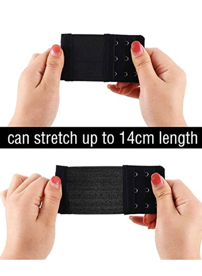 HAWAWA 6pcs Women Bra Extenders Elastic Bra Strap Extenders 3 Rows 2/3 Hooks - Image 3