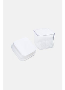 Felli Square Flip Tite Storage Container 460ml, Transparent  - Image 2