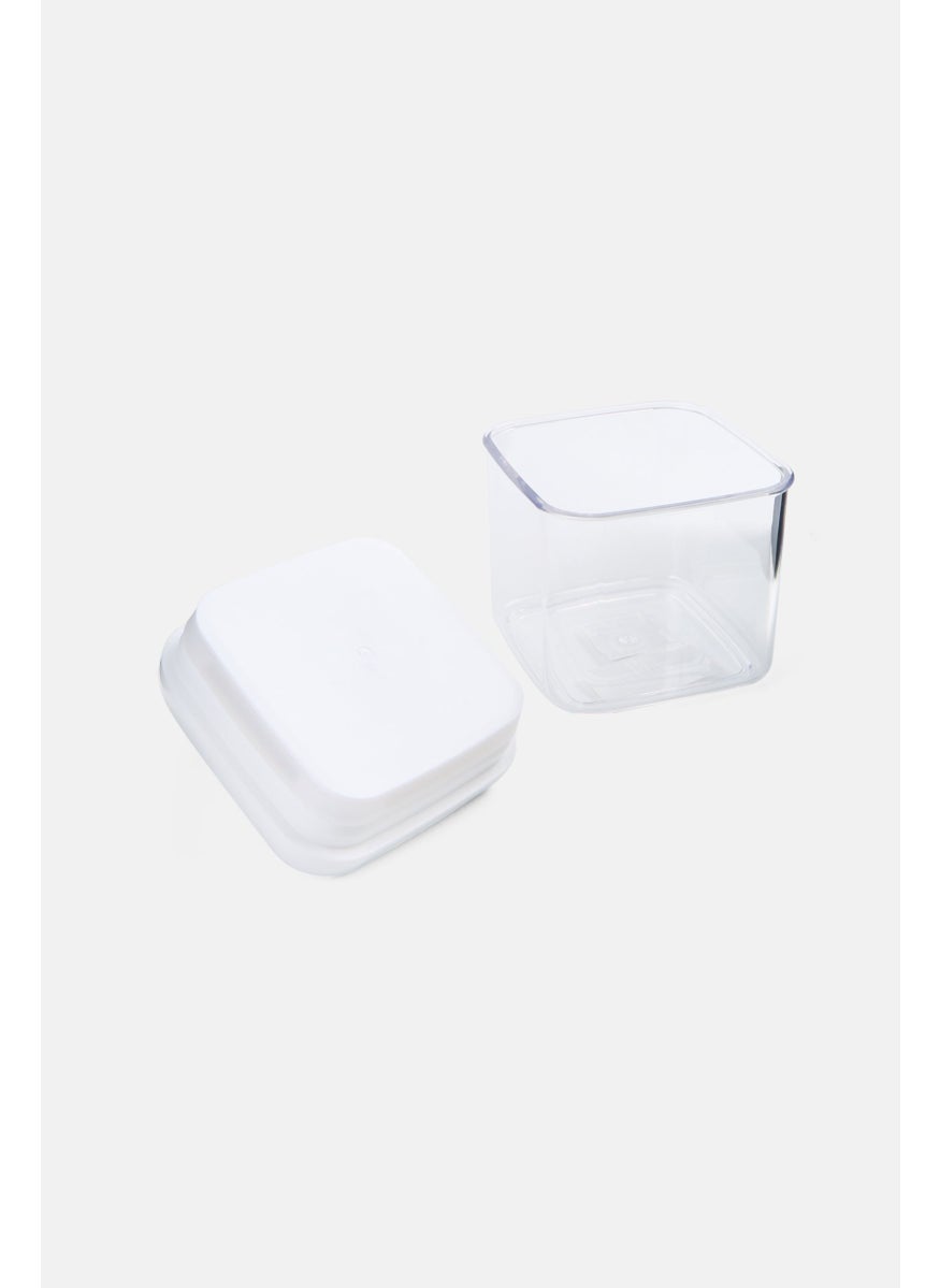 Felli Square Flip Tite Storage Container 460ml, Transparent  - Image 2