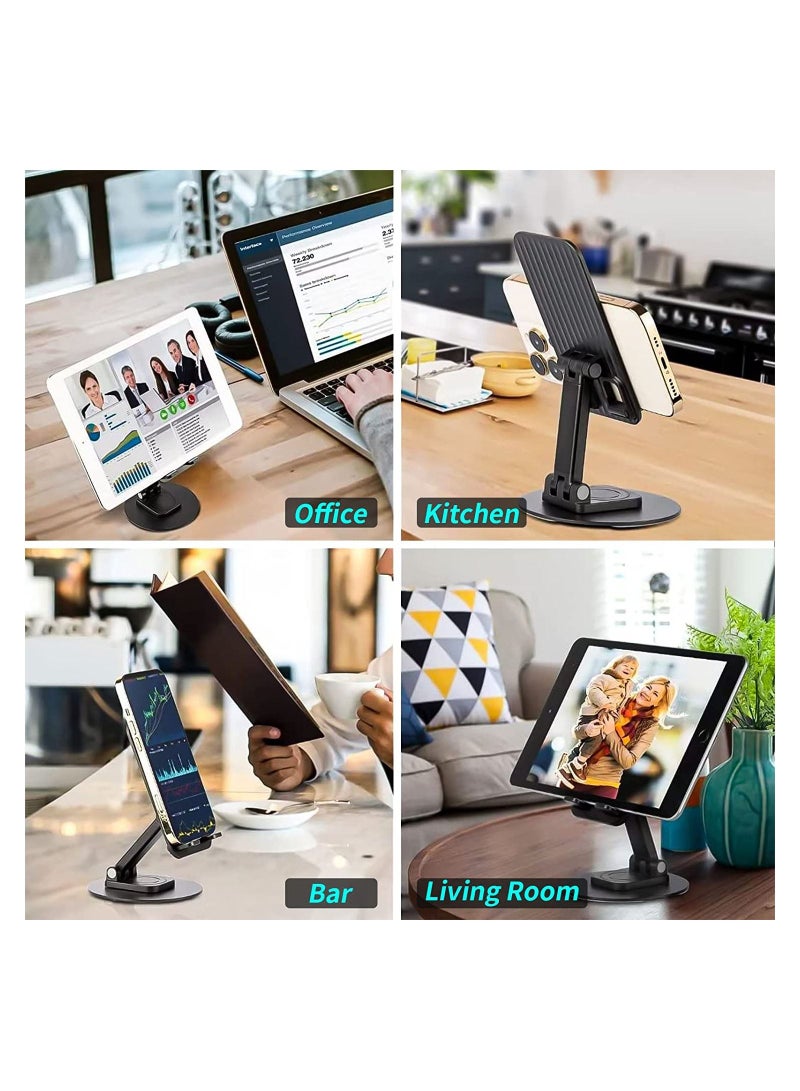 KASTWAVE Cell Phone Stand Holder, Fully Adjustable Foldable Desktop Phone Holder, Portable Cradle with Dock Mobile Phone iPhone 14 iPad Tablet 4-10 Inches Desk Accessories - Image 3
