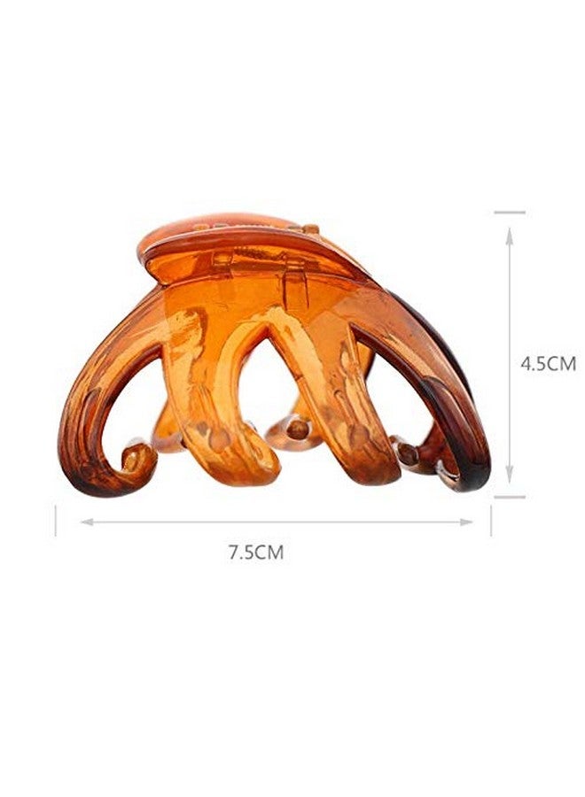 Aeyistry 2 Pcs Big Hair Claw Clips For Women And Girlsnon Slip Octopus Claws Headdress Classic Plastic Spider Claw Hair Clips For Thick Hair (Blackbrown) - Image 4