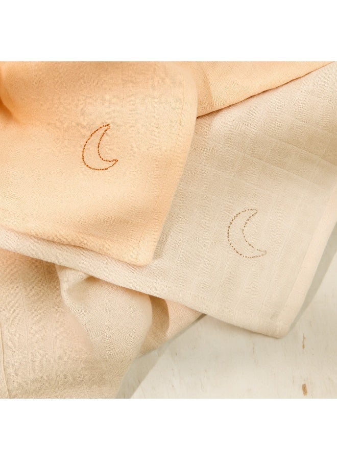 مونبون قماش موسلين عضوي من مونبون، عبوة من قطعتين، 65 × 65 سم - Image 4