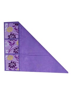 Kuber Industries Kuber Industries Fridge Combo Set | 1 Piece Fridge Top Cover - 3 Piece Fridge Mats - 2 Piece Fridge Handle Cover Combo Set | Refrigerator Combo Set | Flower-Print | 6 Piece Set | Purple  - Image 2
