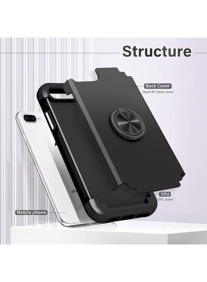 S-TOP Case For iPhone 8 Plus / 7 Plus L2 Rotating Ring Holder Magnetic Phone Case - Image 2