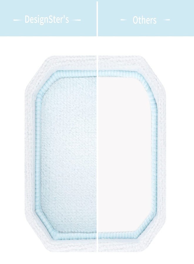 DesignSter Velvet Ring Box - Square, 3 Slots, Premium Wedding & Engagement Proposal Ring Bearer Box (Light Blue) - Image 4