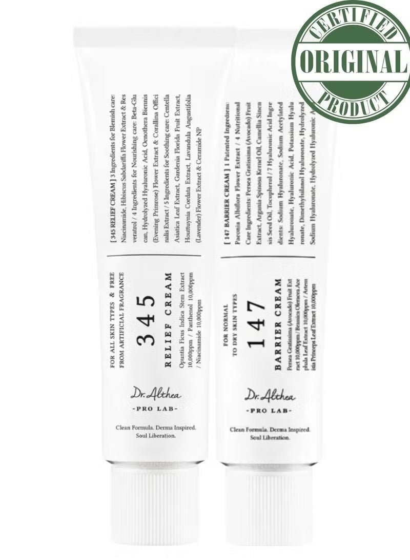 DrAlthea Redness, Sensitivity & Irritation Rescue Duo – Soothing Barrier Repair for Calm, Hydrated Skin – Dr. Althea 345 Relief Cream & 147 Barrier Cream - Image 1