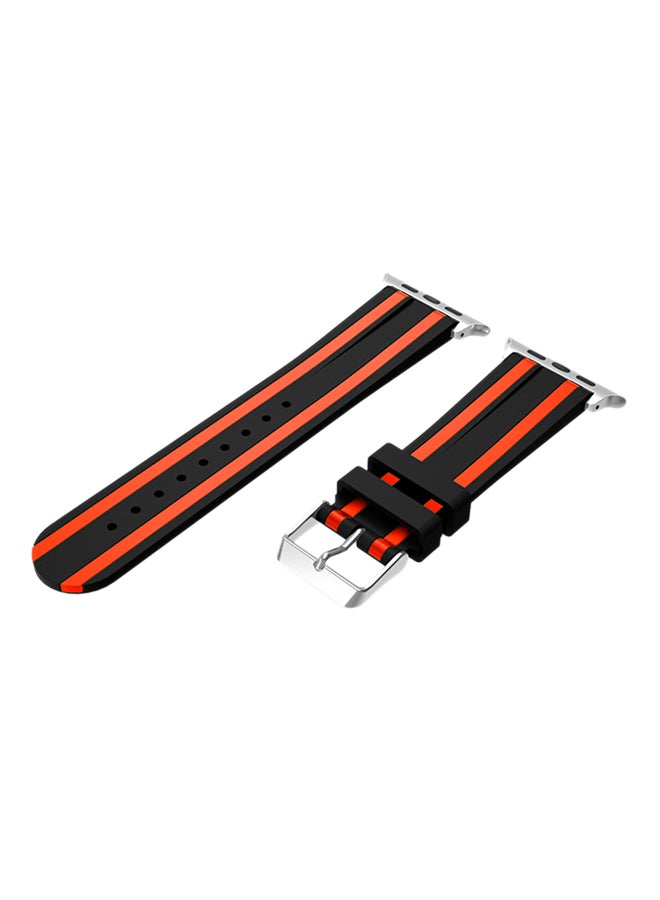 ISank Replacement Sports Band For Apple Watch Series 3 Black/Orange - Image 1