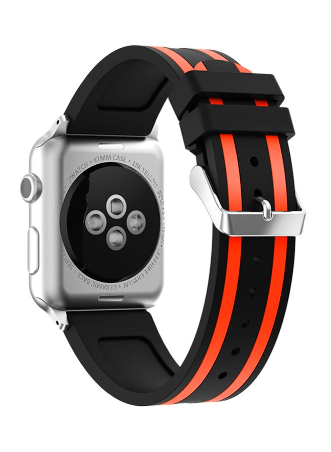 ISank Replacement Sports Band For Apple Watch Series 3 Black/Orange - Image 2
