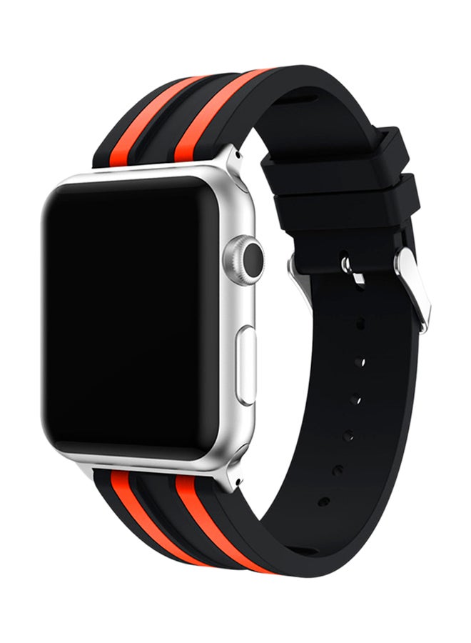 ISank Replacement Sports Band For Apple Watch Series 3 Black/Orange - Image 3