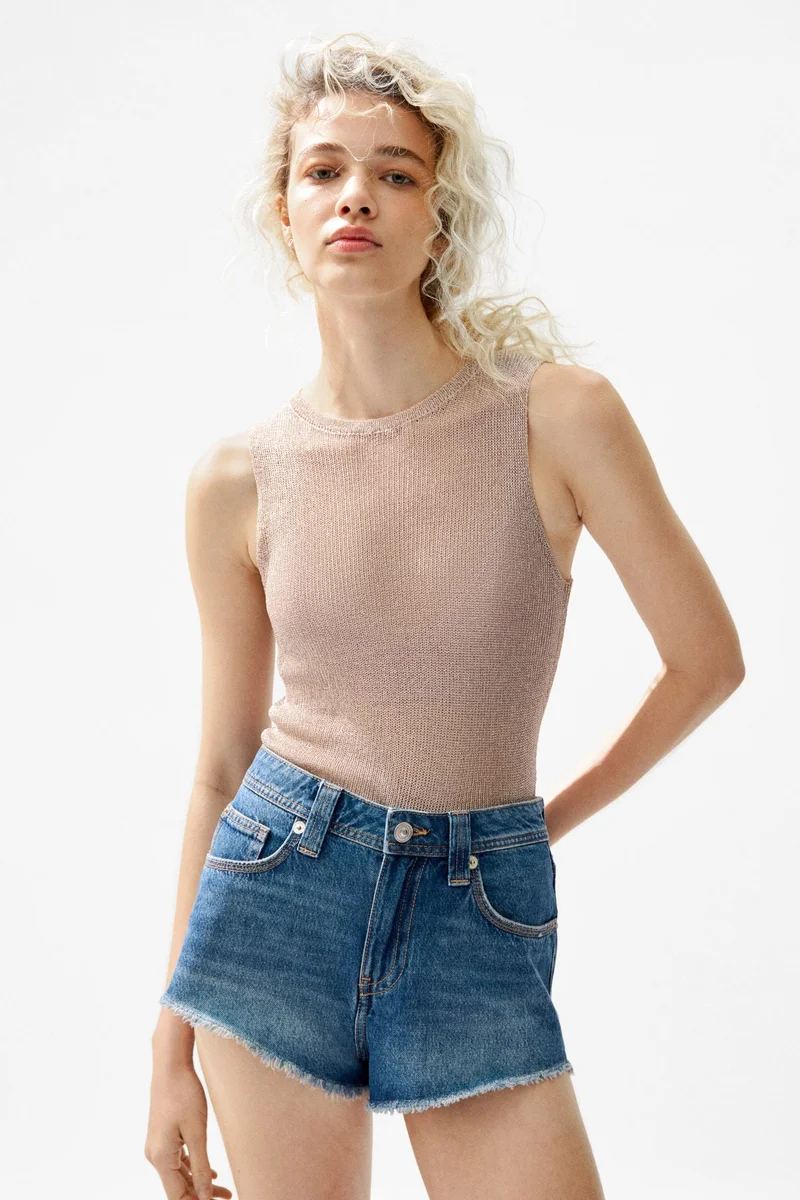 H&M Frayed denim shorts