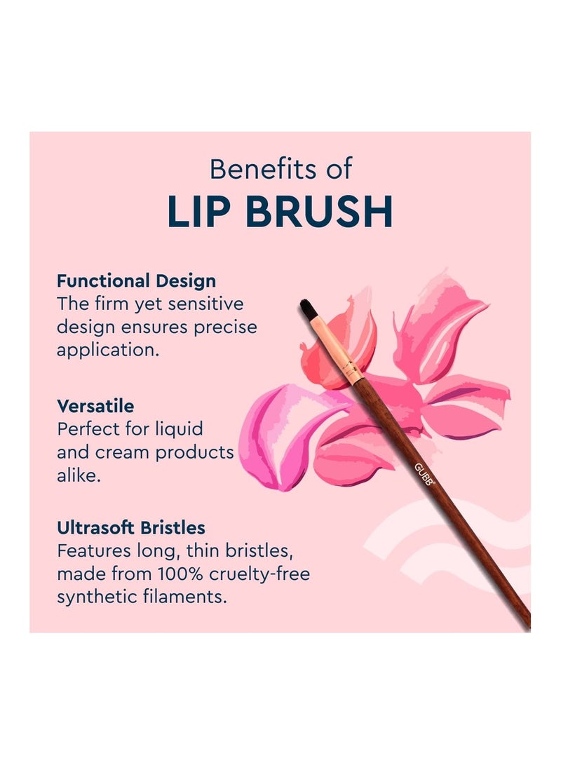 GUBB Lip Makeup Brush For Lipstick Blending Professional Wooden Makeup Brush Single - Image 3