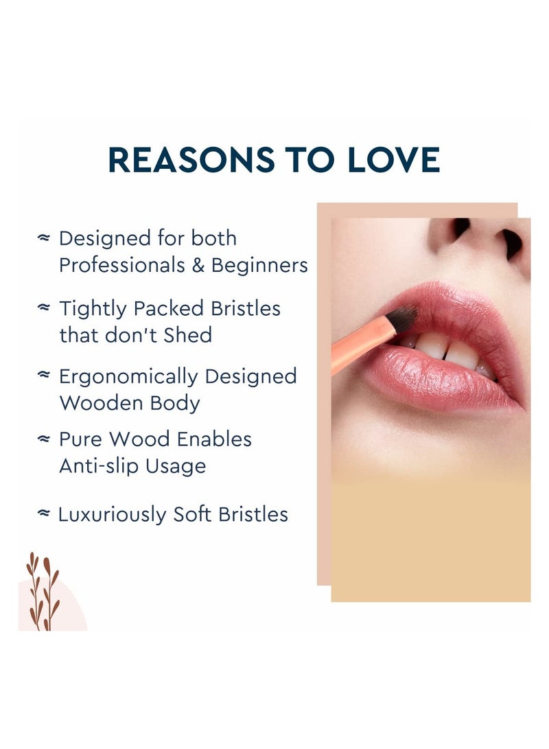 GUBB Lip Makeup Brush For Lipstick Blending Professional Wooden Makeup Brush Single - Image 5