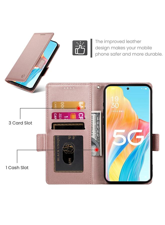 S-TOP Case For OPPO A1 Pro / Reno8 T 5G Side Buckle Magnetic Frosted Leather Phone Case - Image 4