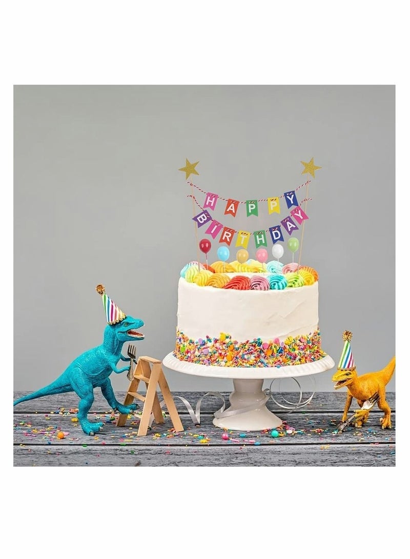 KASTWAVE Cake Topper Kit, Balloon Cake Topper Kids Cake Decoration for Birthday Baby Showr Party, Mix Color Star Cake Toppers for Kids Cake Decorations Baby Shower Birthday Party Supplies - Image 5