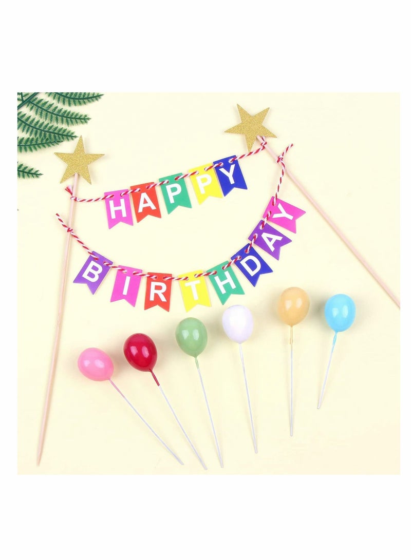 KASTWAVE Cake Topper Kit, Balloon Cake Topper Kids Cake Decoration for Birthday Baby Showr Party, Mix Color Star Cake Toppers for Kids Cake Decorations Baby Shower Birthday Party Supplies - Image 4
