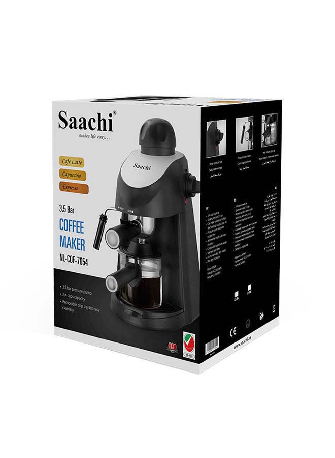 ساتشي ماكينة صنع القهوة مع مضخة ضغط بخار أوتوماتيكية 3.5 بار 240 ml 800 W NL-COF-7054-BK أسود - Image 5