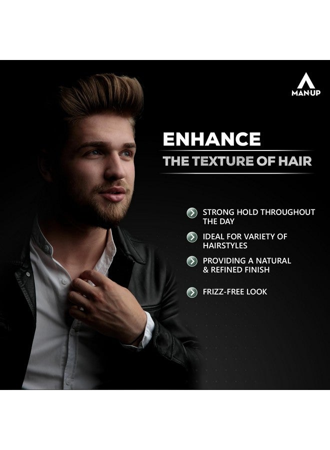 Man-Up Hair Comb Wax | 2-In-1 Men Hair Styling Gel With Comb | Strong Hold Wet Look | Long Lasting | Styling Moisturizing - 140Ml - Image 3