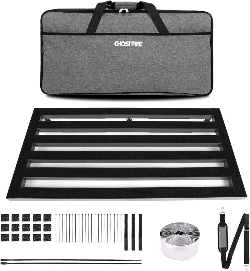 GHOSTFIRE Ghost Fire Large Guitar Pedal Board Aluminum Alloy Super light Effect Pedalboard with Carry Bag (31.5''x15.5'' SPL-08) - Image 1