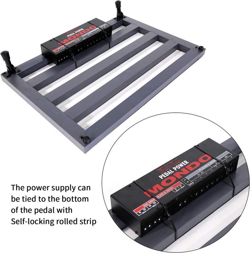 GHOSTFIRE Ghost Fire Large Guitar Pedal Board Aluminum Alloy Super light Effect Pedalboard with Carry Bag (31.5''x15.5'' SPL-08) - Image 5