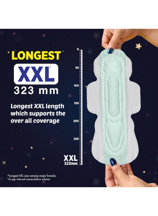 صوفي فوط صحية نسائية طويلة مضادة للبكتيريا من سوفي، مقاس XXL | حماية ليلية | واقي ورك أوسع | امتصاص عميق | درع عشبي | أعشاب صحية | عبوة من 30 قطعة، مقاس كبير جدًا جدًا - Image 3