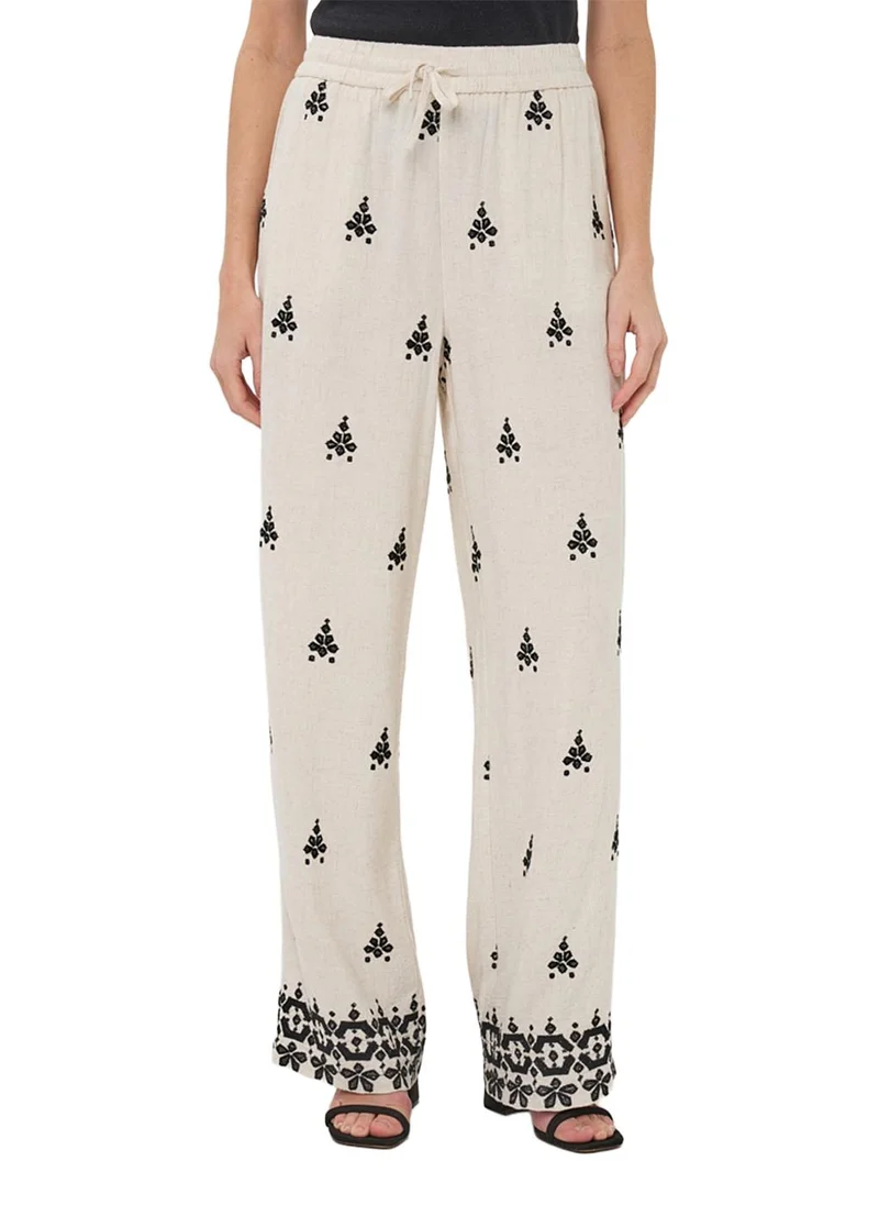 EsQualo Esqualo Trousers Embroidery Natural
