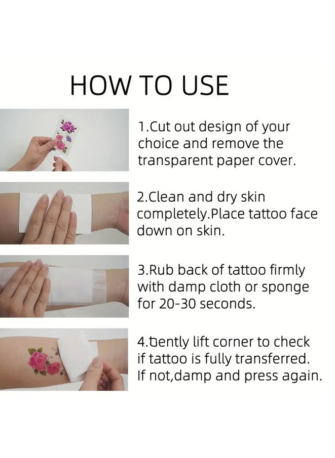 Muyixin 12Piece Tattoo Sticker Festival Element Series 120+ Cartoon Patterns Temporary Tattoo Stickers Waterproof Lasting 2-6 Days  - Image 2