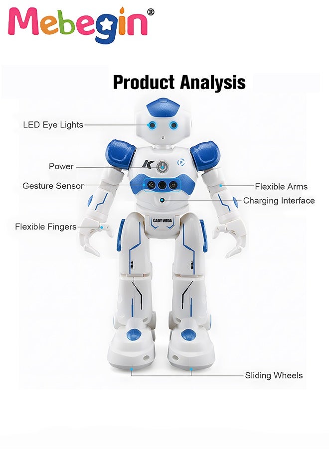 MEBEGIN - RC Robot Toys for Kids,Gesture-Sensing Smart Programmable Robot, USB Charging, Remote Control Robot Toys for Boys Girls Birthday Gift - Image 1