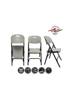 SunBoat Commerce 2 Pieces Pack Portable folding chairs ‎- Off-White Color  - Image 2
