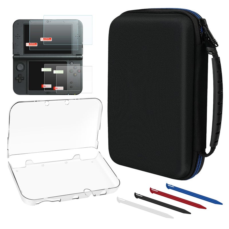 BSUZUN 4in1 Accessories Kit for Nintendo New 3DS XLLL Full Protection Bundle Includes Carrying Case Clear Hard Shell 4 Stylus Pens 2 Sets of Screen Protectors Compatible with New 3DS XLLL Console - Image 2