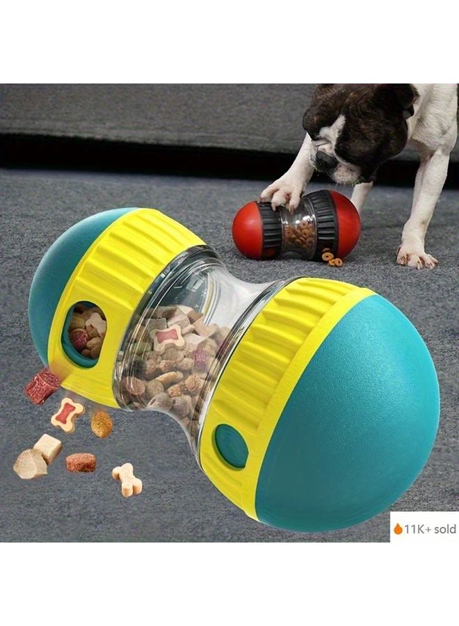 1pc Interactive Pet Feeding Trainer Slow Food Dispenser Black Red Automatic Treat Dispenser for Dogs Cats Training Slow Eating Durable ABS Construction No Batteries Needed Puppies Kittens Senior Pets - Image 1