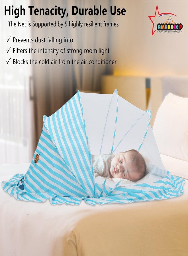 Amardeep Big Foldable Mosquito Net | Bottomless Baby Mosquito Tent with Multiple Cute Digital Prints | Insect Protection Canopy for Newborns & Toddlers | Portable & Breathable Net (Laughing Crab) - Image 3