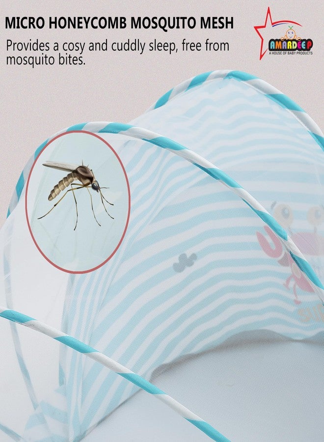 Amardeep Big Foldable Mosquito Net | Bottomless Baby Mosquito Tent with Multiple Cute Digital Prints | Insect Protection Canopy for Newborns & Toddlers | Portable & Breathable Net (Laughing Crab) - Image 4