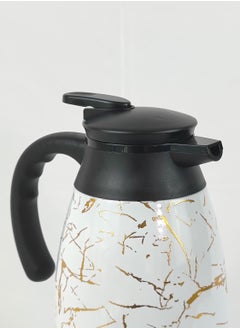 HTH Stainless Steel Hot and Cold Thermos One Push Pour Button Serving Jug Double Wall Airtight Sealed Vacuum Flask Coffee Carafe 12 Hours Heat Retentive Thermal Insulated Thermos for Coffee Tea Hot Water 1.6 L/2.1 L  - Image 4