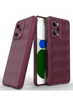 ماركة غير محددة حافظة هاتف ماجيك شيلد من السيليكون المقاوم للصدمات لهاتف Xiaomi Redmi Note 12 Pro 5G / Poco X5 Pro 5G (أحمر خمري)  - Image 1