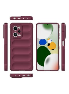 ماركة غير محددة حافظة هاتف ماجيك شيلد من السيليكون المقاوم للصدمات لهاتف Xiaomi Redmi Note 12 Pro 5G / Poco X5 Pro 5G (أحمر خمري)  - Image 5