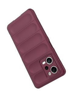 ماركة غير محددة حافظة هاتف ماجيك شيلد من السيليكون المقاوم للصدمات لهاتف Xiaomi Redmi Note 12 Pro 5G / Poco X5 Pro 5G (أحمر خمري)  - Image 4