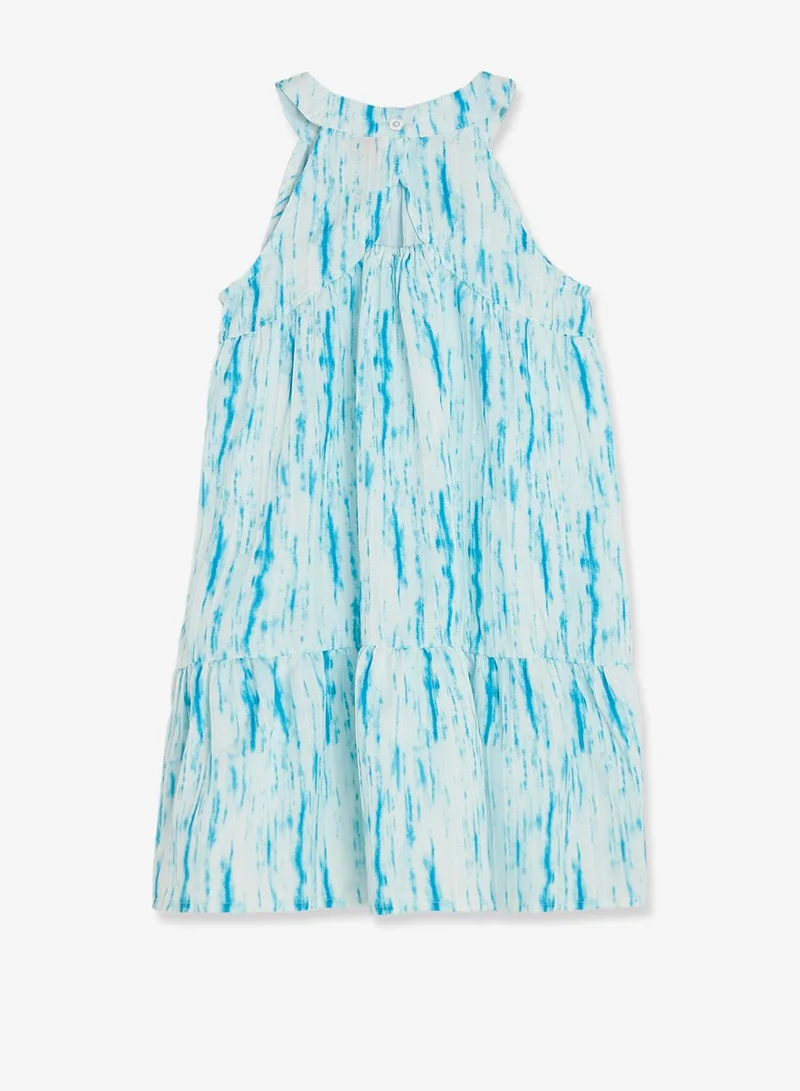 Pinata  Halter Tiered Blue Dress for Kids | Best Price UAE