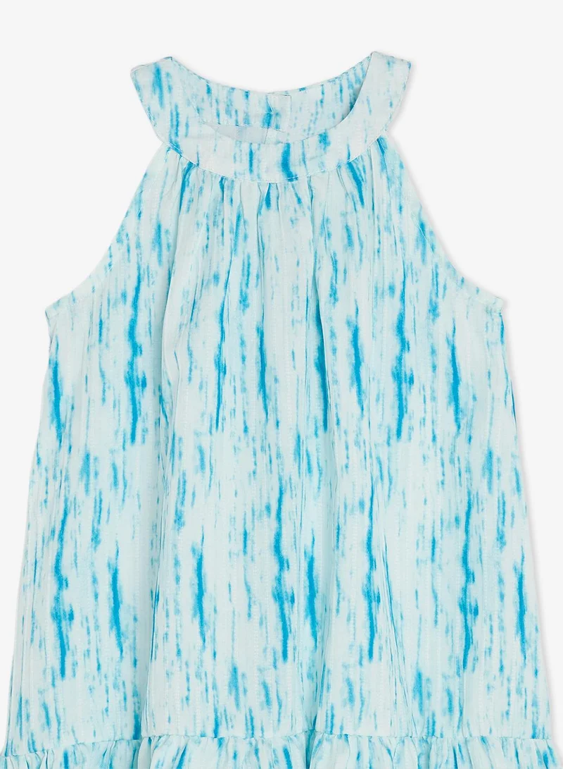 Pinata  Halter Tiered Blue Dress for Kids | Best Price UAE