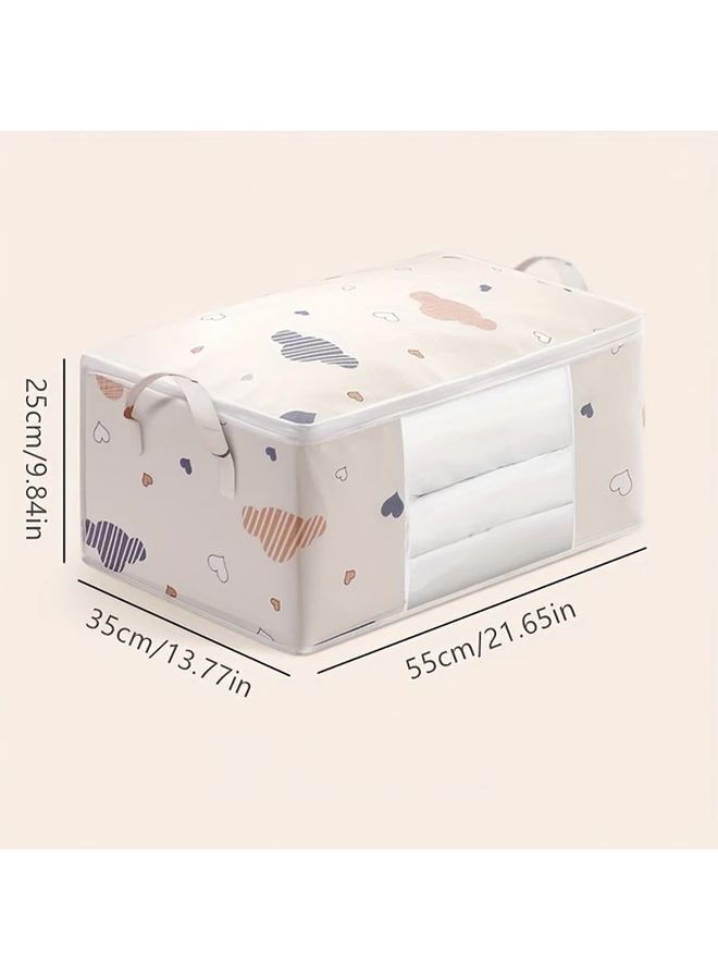 Blue Foldable Large Capacity Storage Bag Dustproof Organizer With Zipper Handles - Image 4