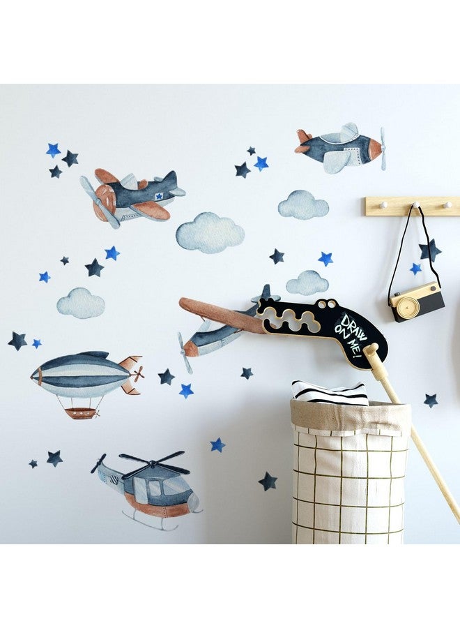 Saomour Boho Airplane Stickers Plane Wall Decals for Bedroom Living Room Kids Room Playroom Decor - Image 1