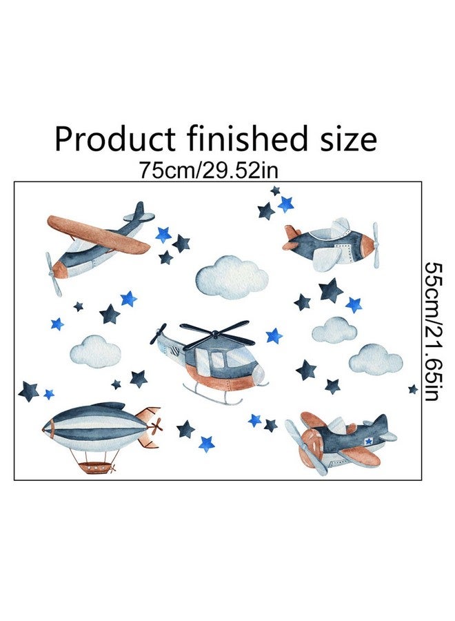 Saomour Boho Airplane Stickers Plane Wall Decals for Bedroom Living Room Kids Room Playroom Decor - Image 3