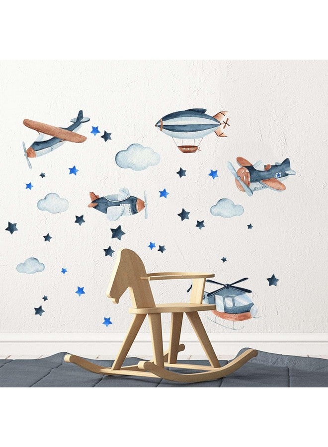 Saomour Boho Airplane Stickers Plane Wall Decals for Bedroom Living Room Kids Room Playroom Decor - Image 2