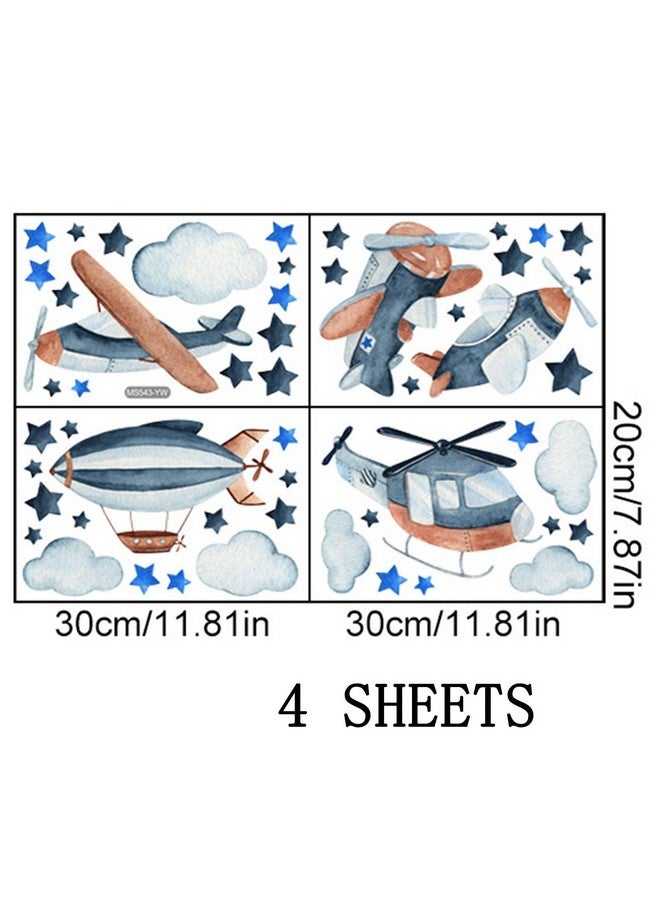 Saomour Boho Airplane Stickers Plane Wall Decals for Bedroom Living Room Kids Room Playroom Decor - Image 5