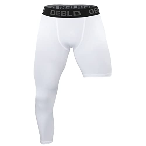 OEBLD Single Leg 3/4 Compression Tights, Unisex Sports Compression Pants, One Leg Basketball Leg Sleeves Athletic Workout Leggings Tights, Light and Strenchable - Image 5