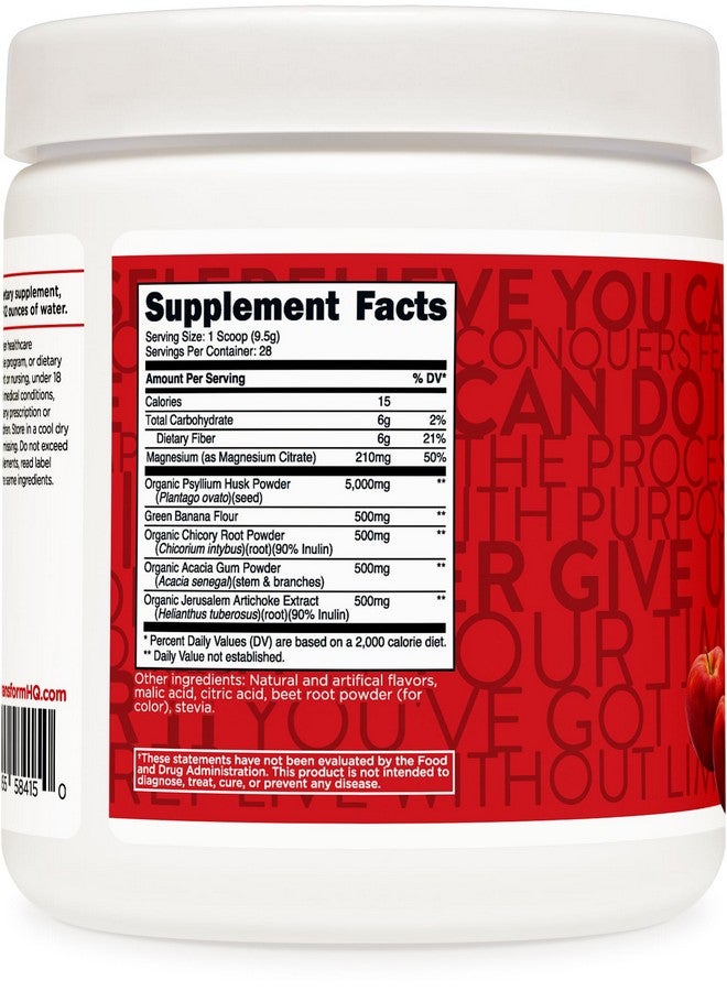 TransformHQ Fiber 5 Psyllium Husk Complex Powder (Apple Flavor) (28 Servings) - 5,000mg Psyllium Husk per Serving - Digestive Health, Natural Supplement, Soluble Plant Fiber Blend - Image 4