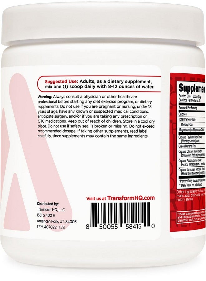 TransformHQ Fiber 5 Psyllium Husk Complex Powder (Apple Flavor) (28 Servings) - 5,000mg Psyllium Husk per Serving - Digestive Health, Natural Supplement, Soluble Plant Fiber Blend - Image 3